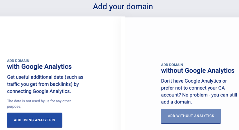 Monitor Backlinks - přidání domény