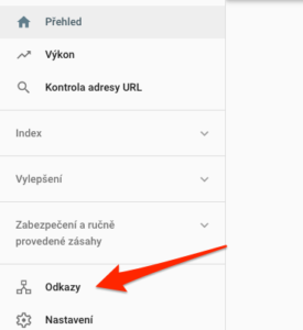 Odkazy v Google Search Console