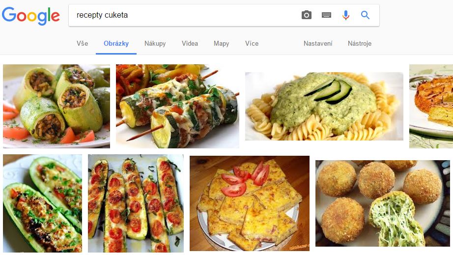 Příklad vyhledávacího dotazu v Google Obrázcích