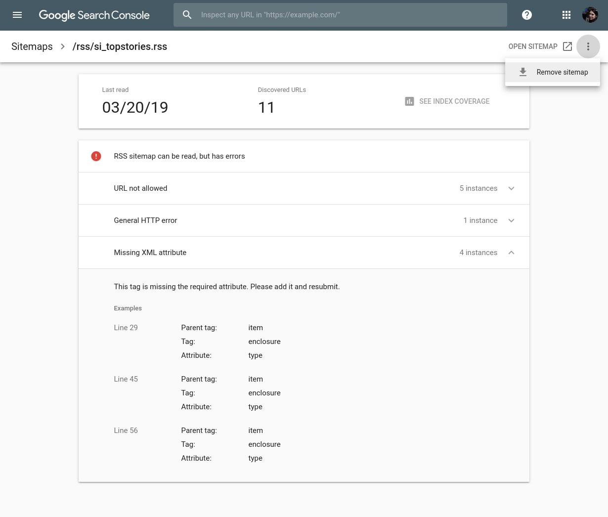 Práce se sitemap v Google Search Console