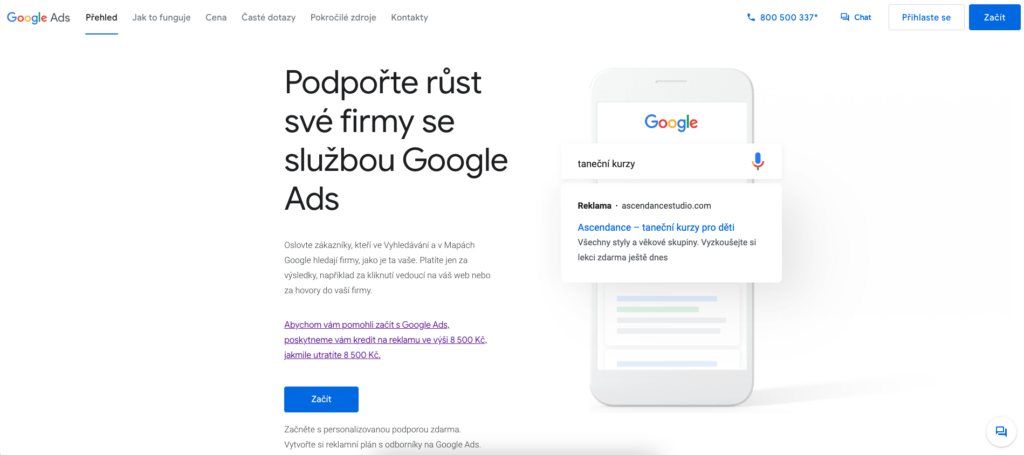 Google Ads přihlášení