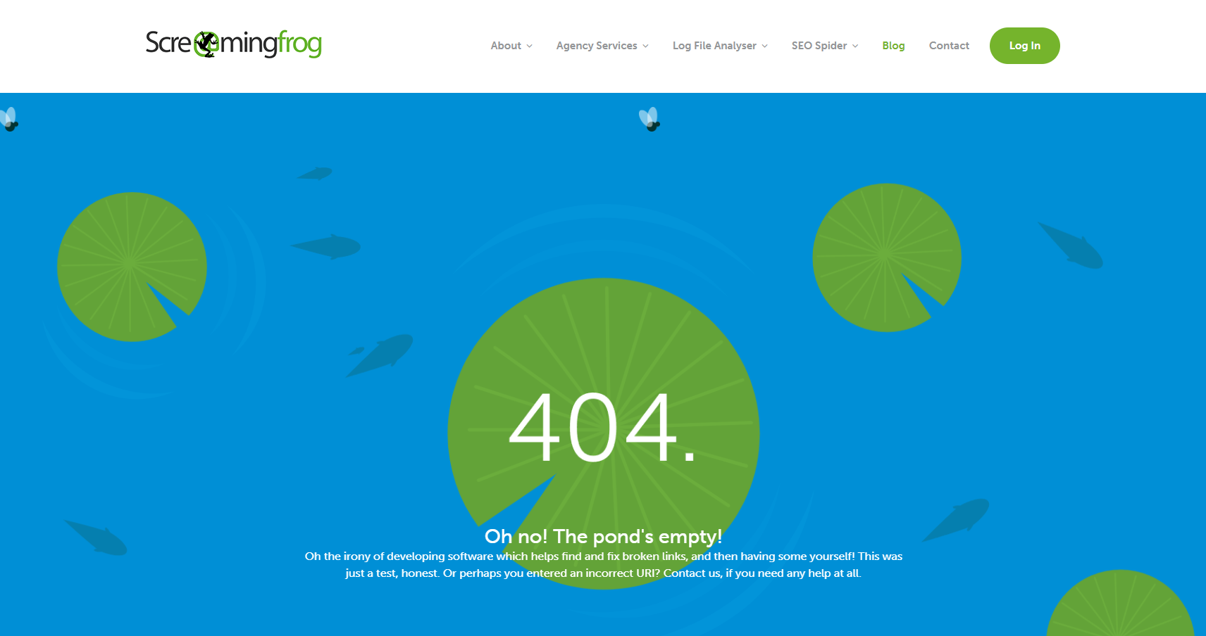 404 Page not found - ScreamingFrog