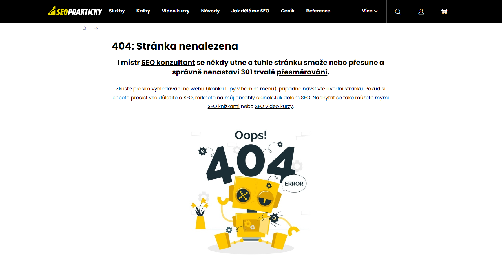 404 Page not found - Seoprakticky