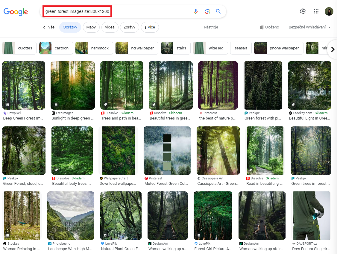 Google Search Operators Imagesize